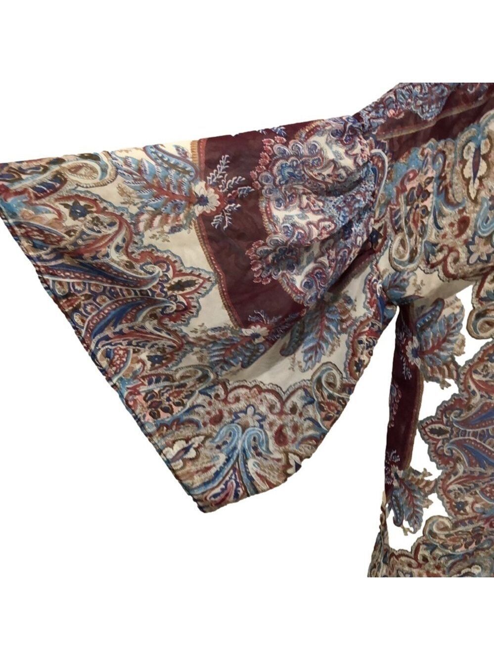 Umgee kimono style cover. Open front. Bell sleeves. Tassel hem. Size S/M - Picture 4 of 8